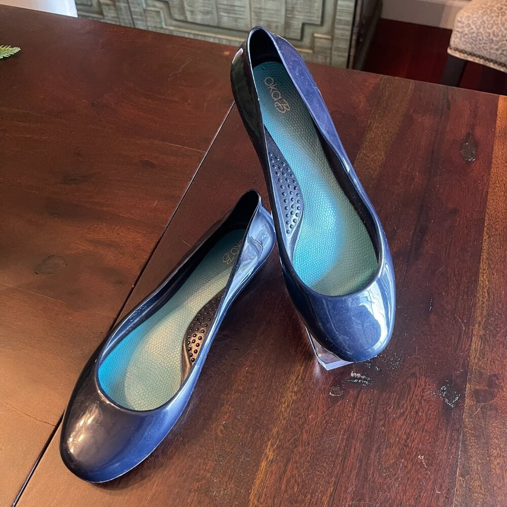 Oka-B Taylor Ballet Flats Navy Blue Size 9 - Picture 1 of 9